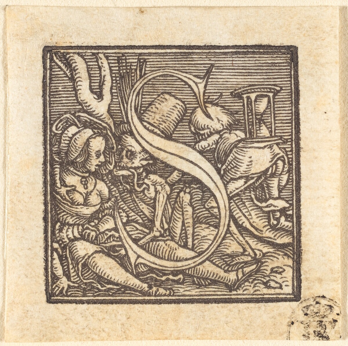 Letter S by Hans Lützelburger after Hans Holbein the Younger