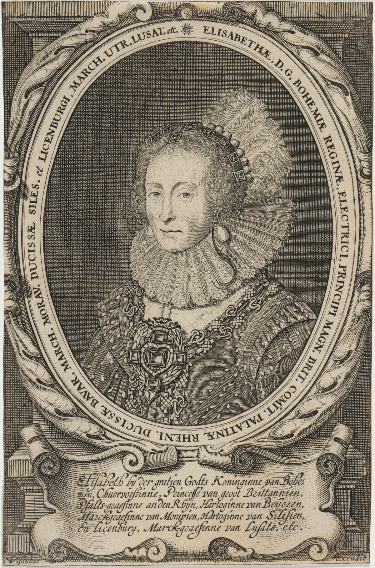 Elizabeth, Queen of Bohemia by Claes Jansz Visscher (publisher)