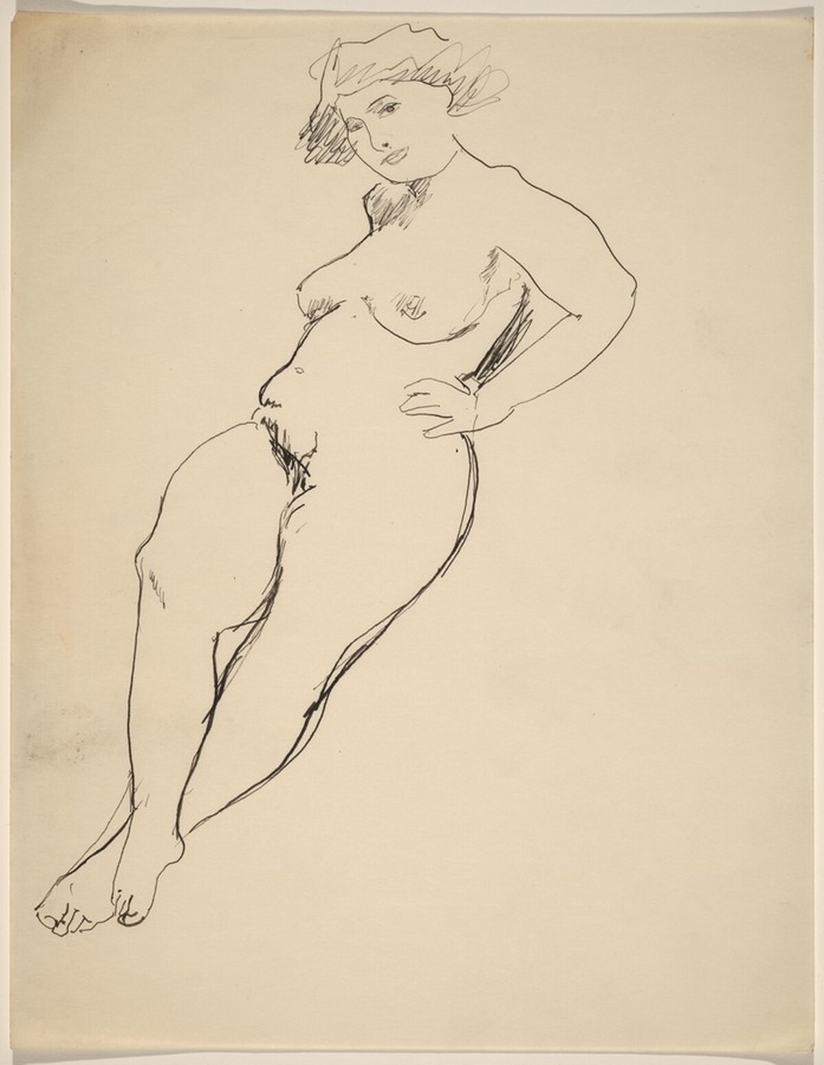 Reclining Female Nude, Ankles Crossed, Hands on Hips by Mark Rothko