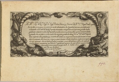 Frontispiece: Dedication to Pietro Strozzi