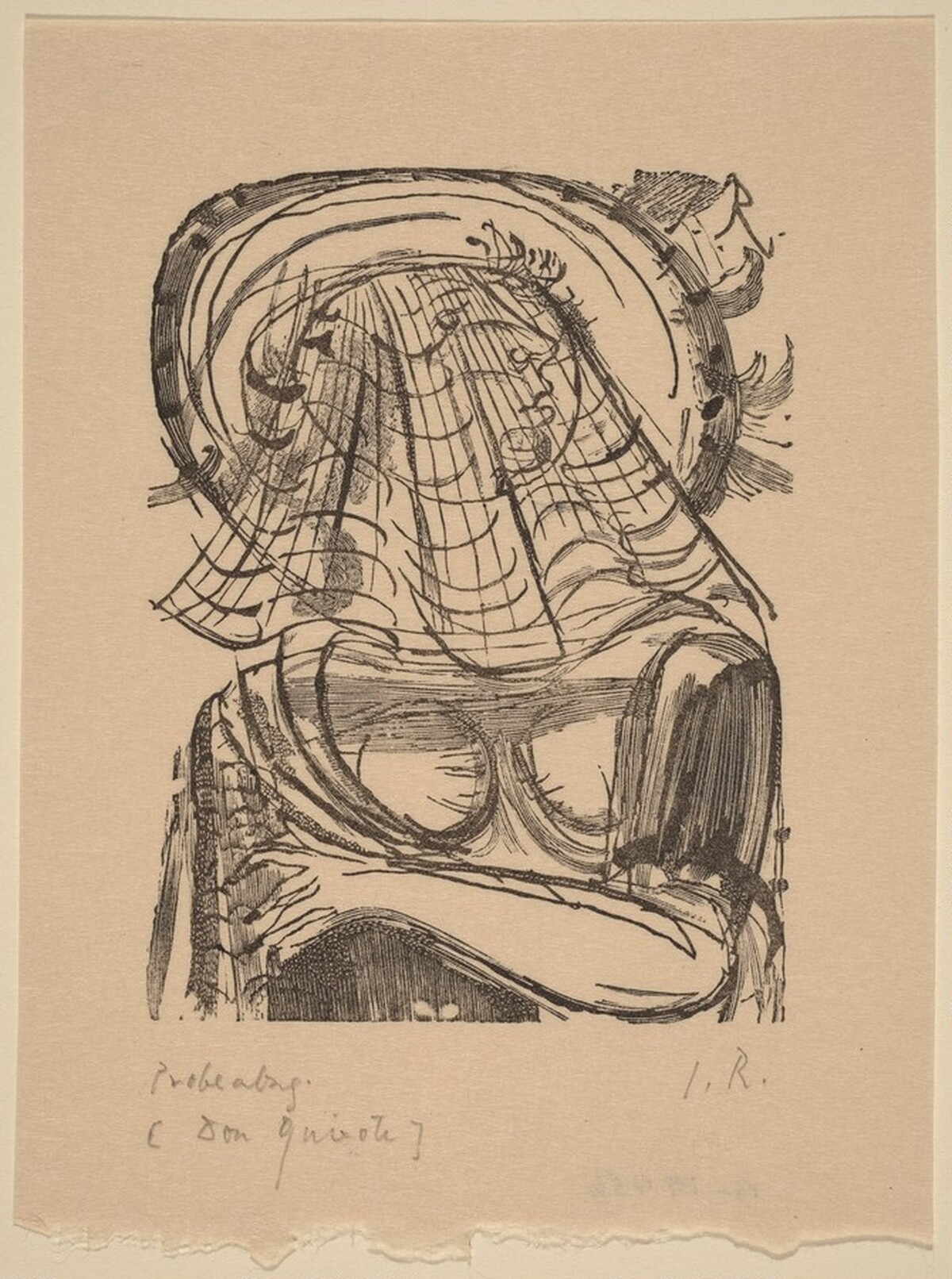 Illustration to Cervantes, "Don Quixote" by Imre Reiner