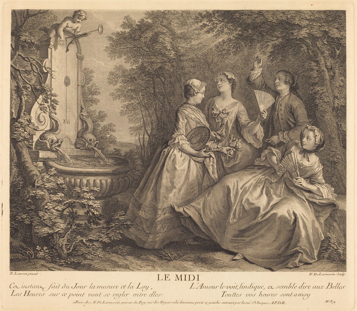 Le midi by Nicolas de Larmessin IV after Nicolas Lancret