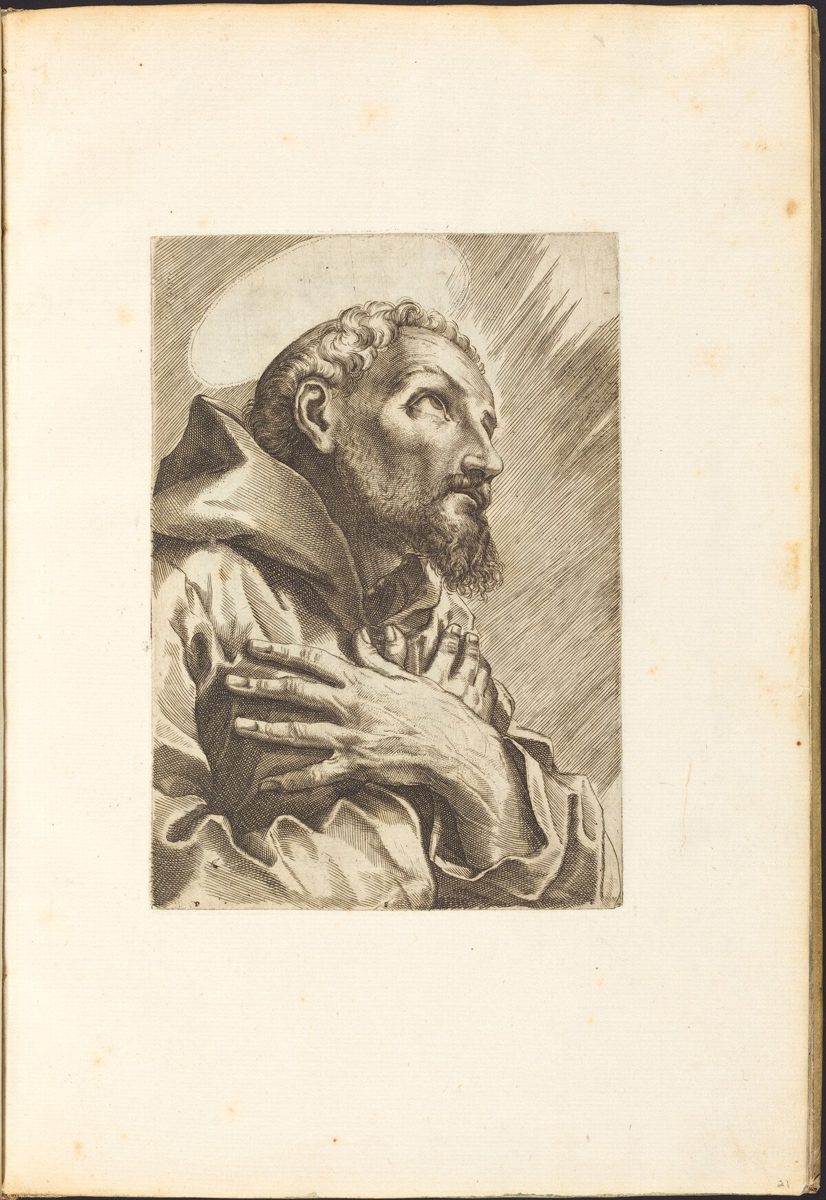 Saint Francis of Assisi by Attributed to Luca Ciamberlano