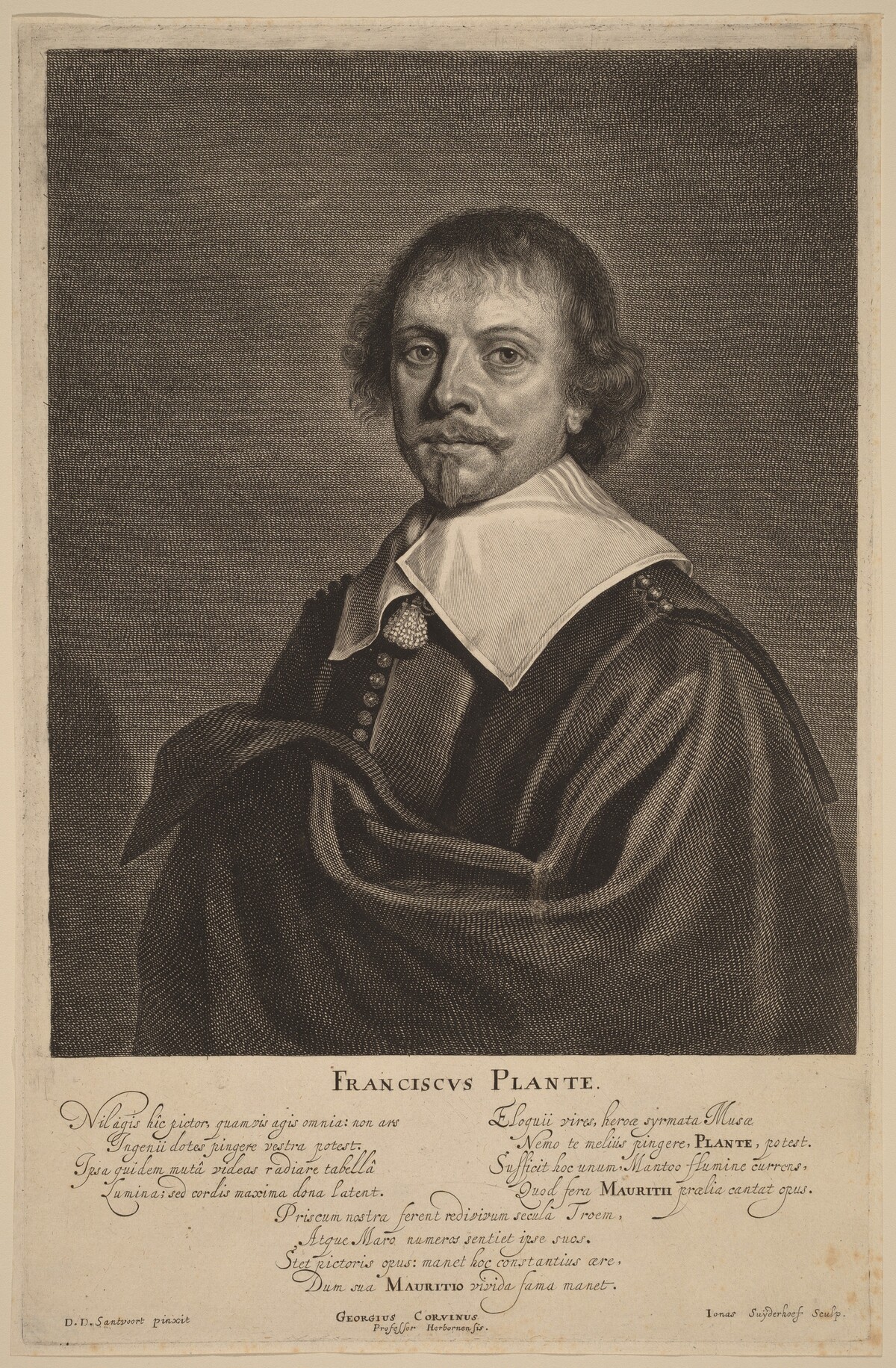 Franciscus Plante by Jonas Suyderhoff after Pieter Dircksz Santvoort
