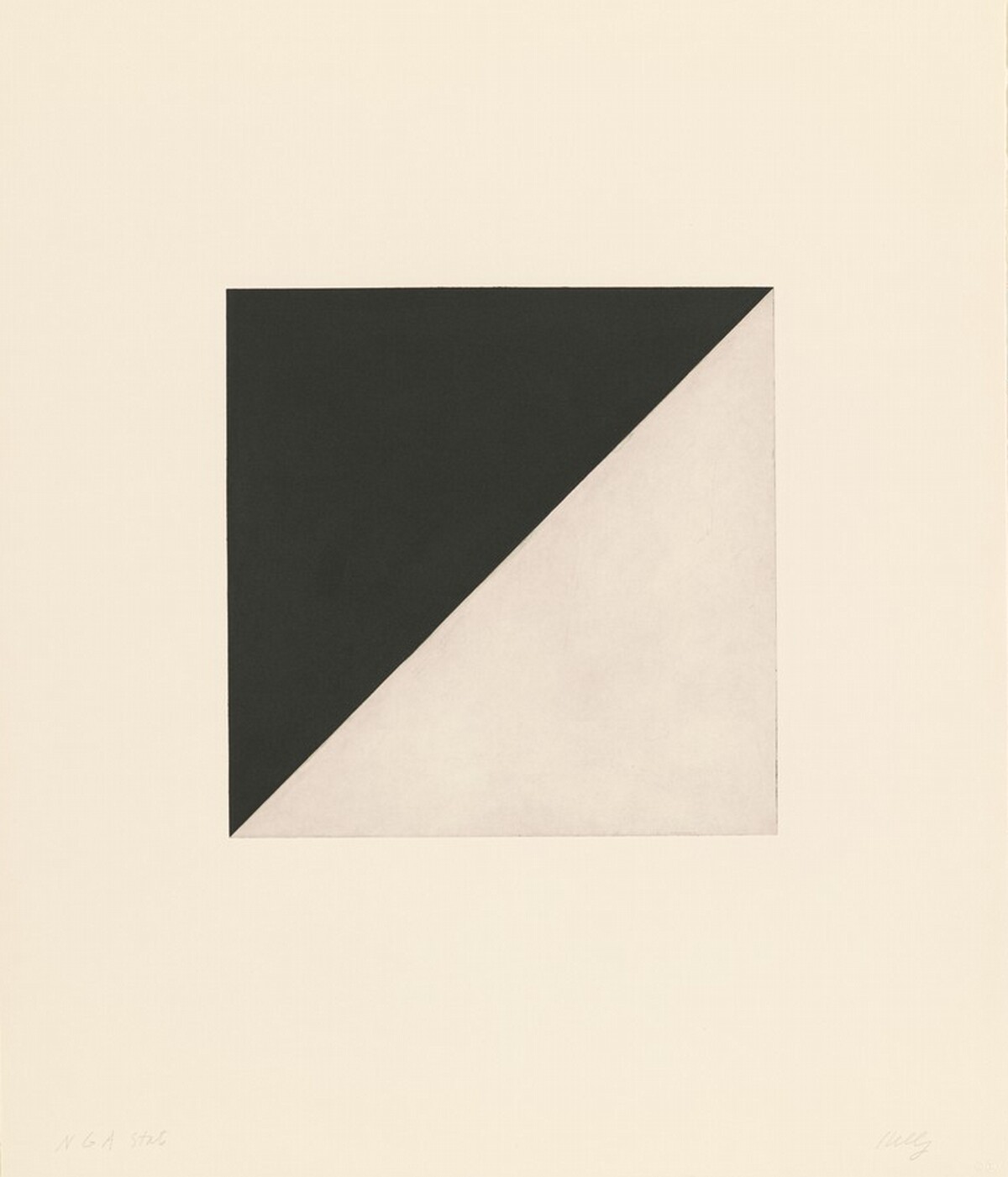 Diagonal with Black (State) by Ellsworth Kelly