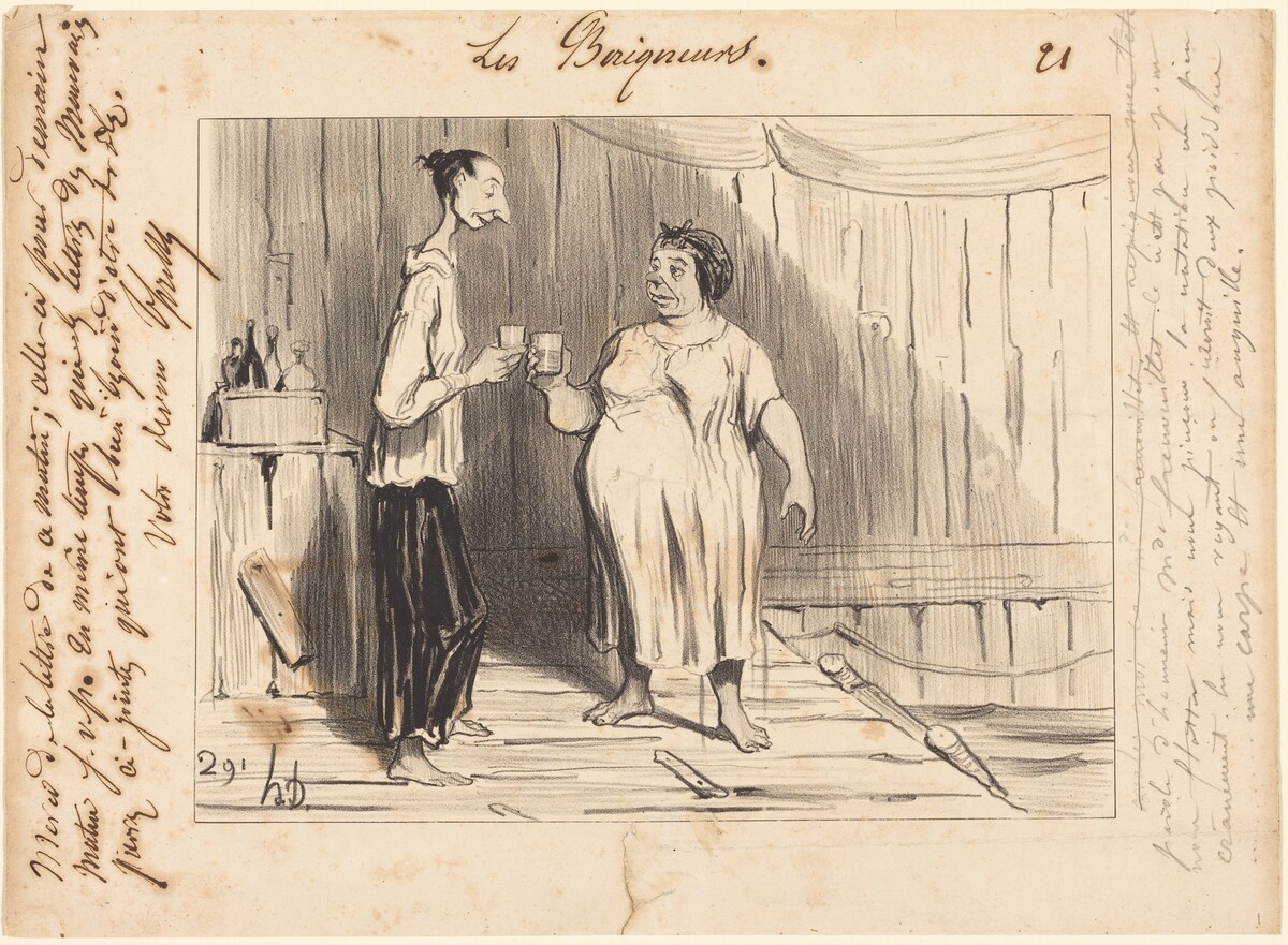 Parole d'honneur Mme. Frenouillet... by Honoré Daumier