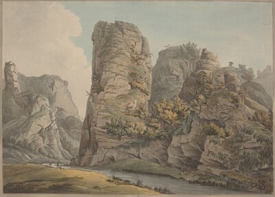 A Singular Rock in Dove-Dale named the Pickerell