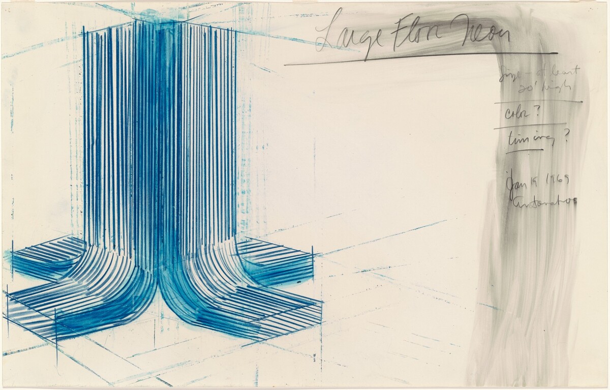 Large Floor Neon by Stephen Antonakos