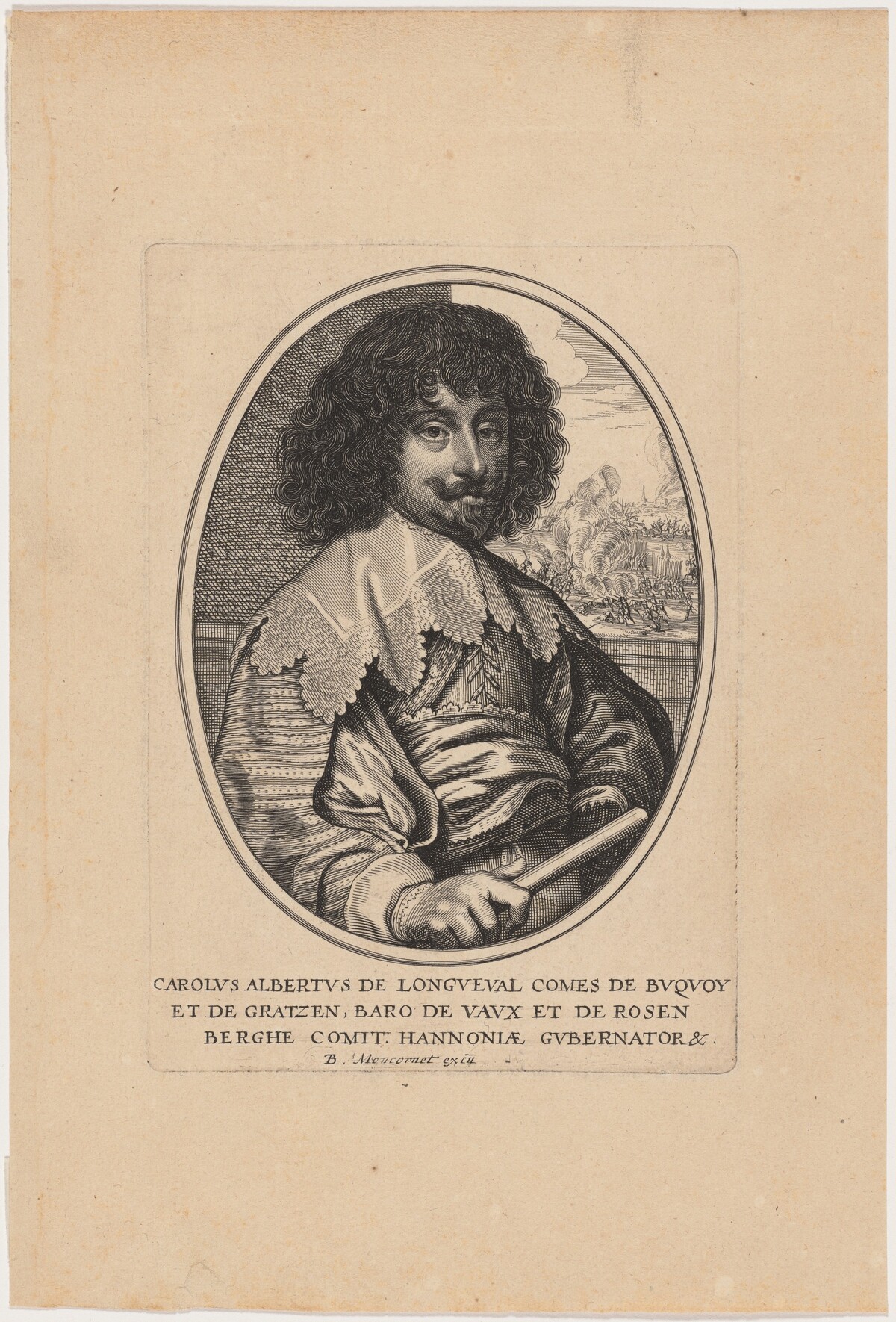 Charles Albert Bonaventure de Longueval, Comte de Bucquoi by Balthasar Moncornet