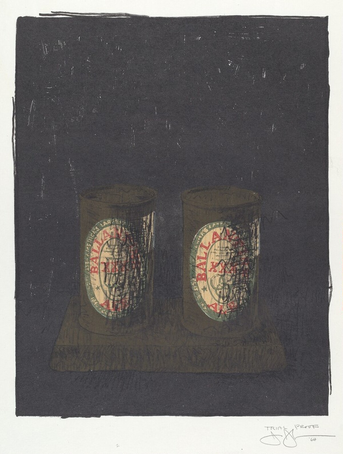 Ale Cans [trial proof] by Jasper Johns