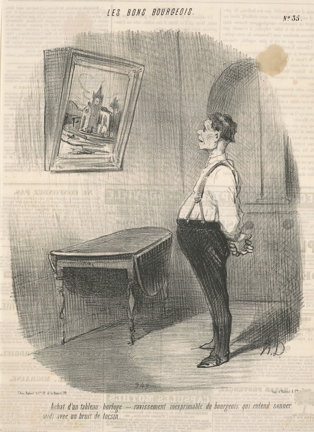 Achat d'un tableau horloge by Honoré Daumier