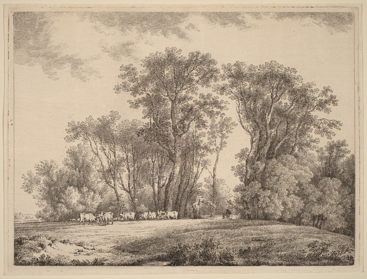 A Meadow with Cattle at the Edge of a Wood by Martin von Molitor