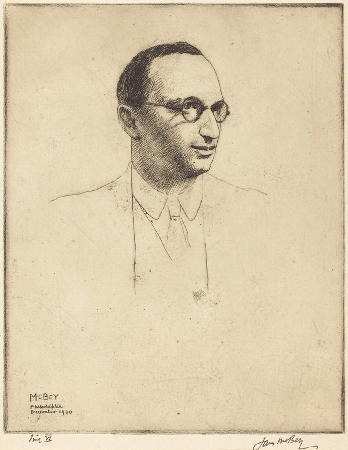 Lessing J. Rosenwald by James McBey