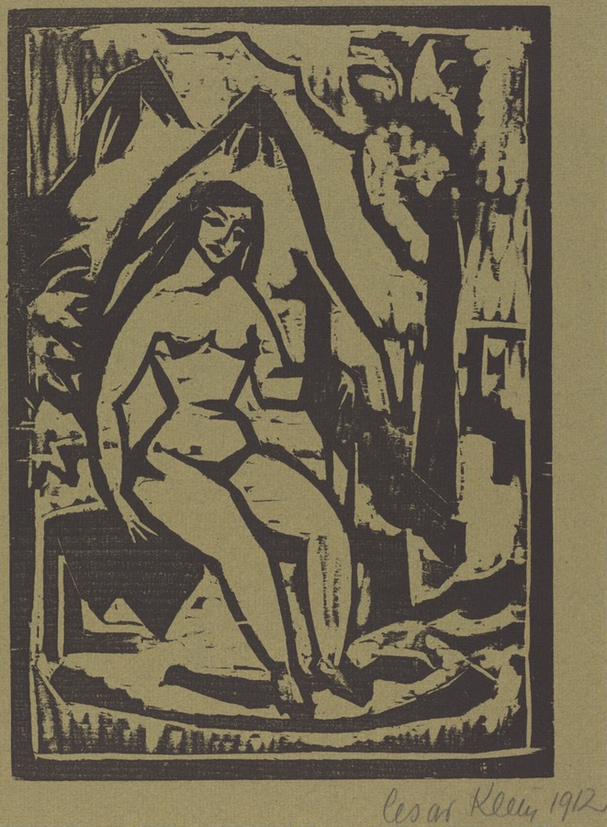 Nude in a Landscape by Cesar Klein
