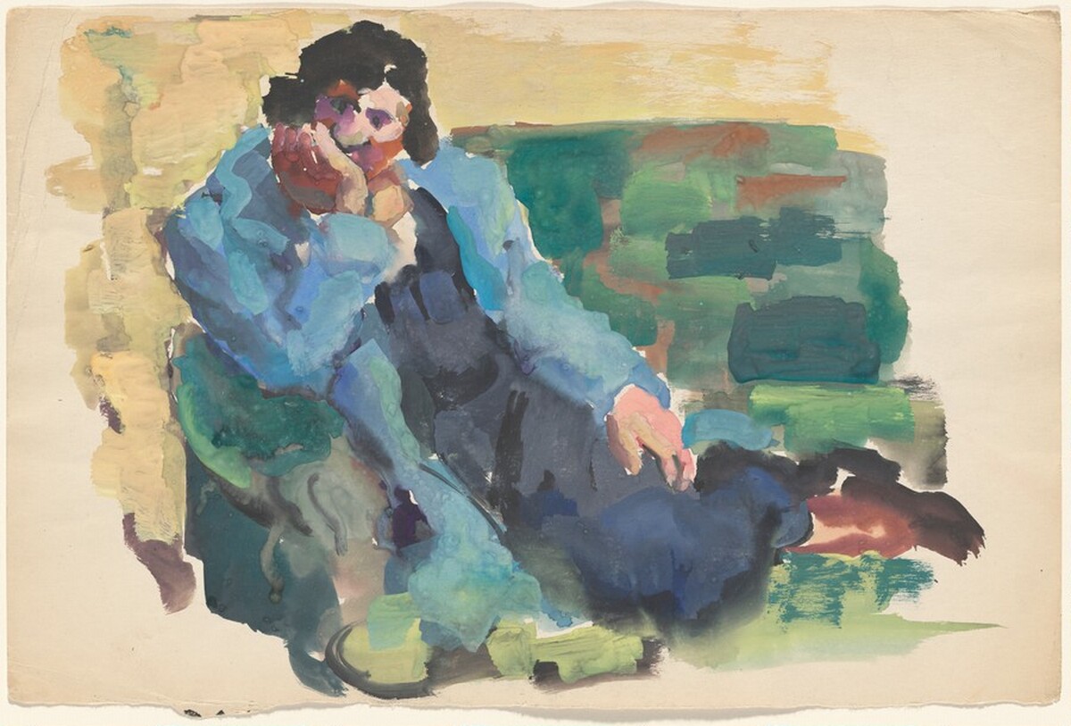 Untitled (reclining woman on green sofa) by Mark Rothko