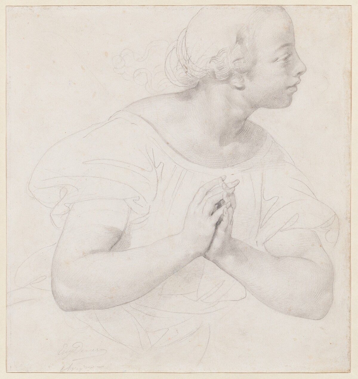 Study of an Angel by Eugène Devéria