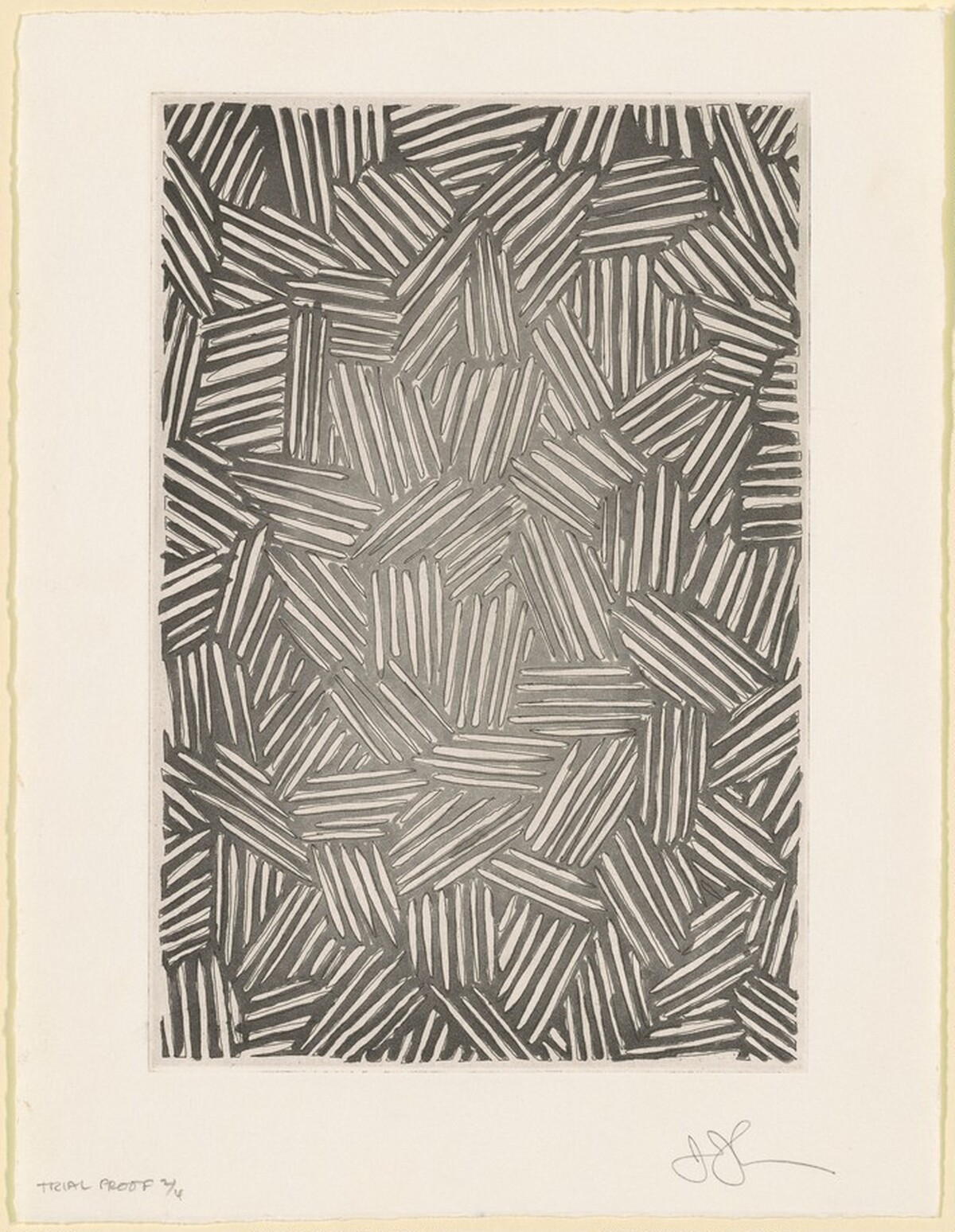 Hatching [trial proof 2] by Jasper Johns