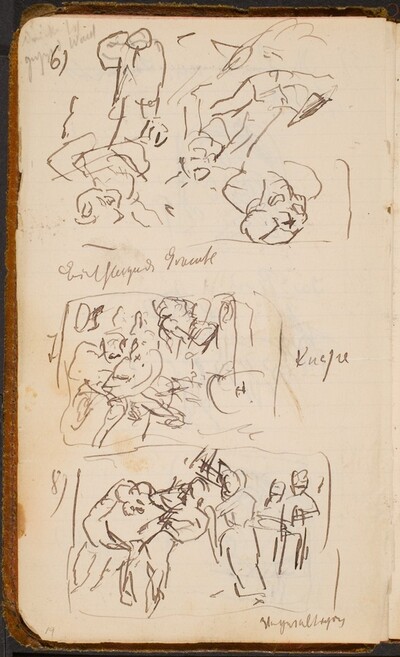 Drei Skizzen und Notizen (Three Sketches with Notations) [p. 19]