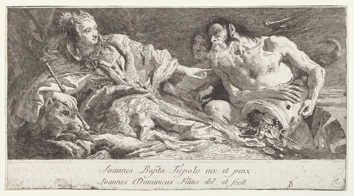Venice Receiving the Homage of Neptune by Giovanni Domenico Tiepolo, after Giovanni Battista Tiepolo