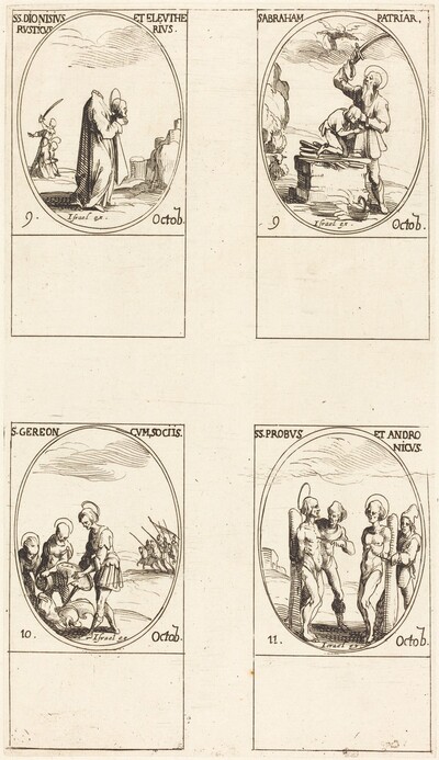 St. Dionysius, Rusticus & Eleutherius; St. Abraham; St. Gereon & Companions; Sts. Probus &  Andronichus