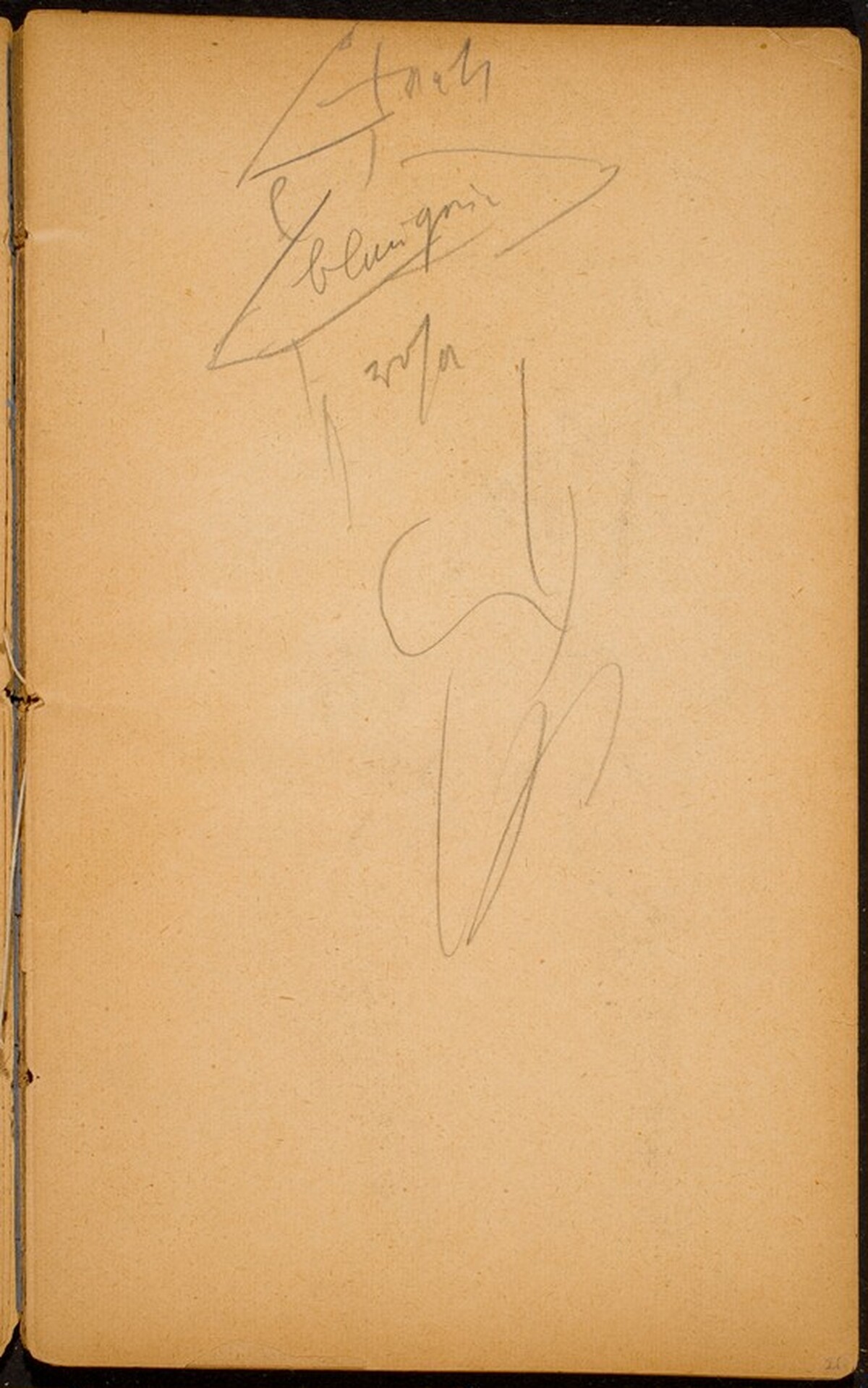 begonnene Figurenskizze (Initial Sketch of a Figure) [p. 21] by Max Beckmann