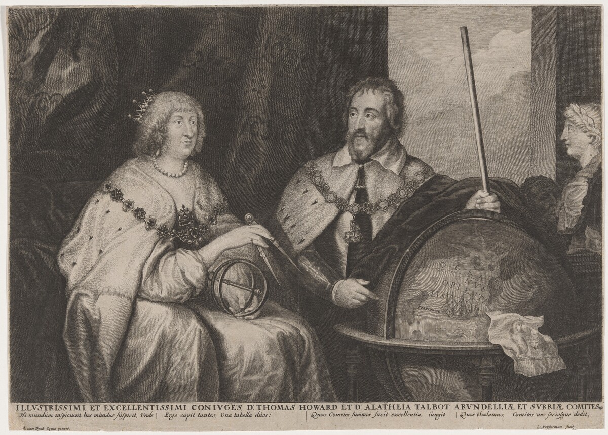 Thomas Howard, Earl of Arundel and His Wife by Lucas Emil Vorsterman after Sir Anthony van Dyck
