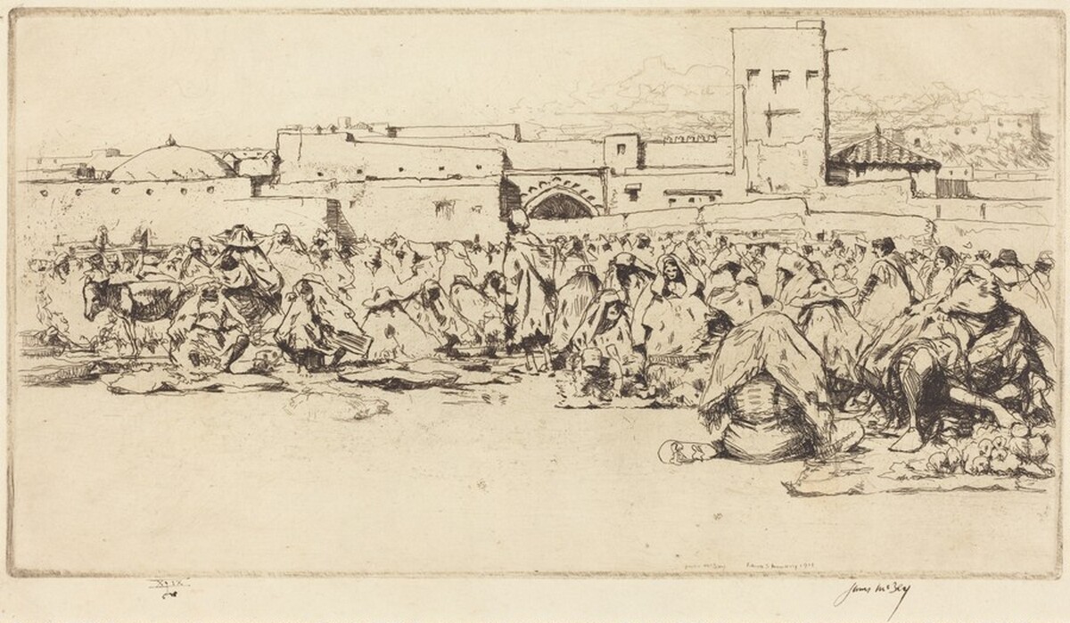 A Moroccan Market by James McBey