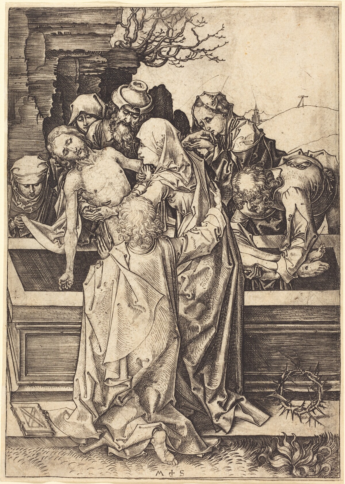 The Entombment by Martin Schongauer