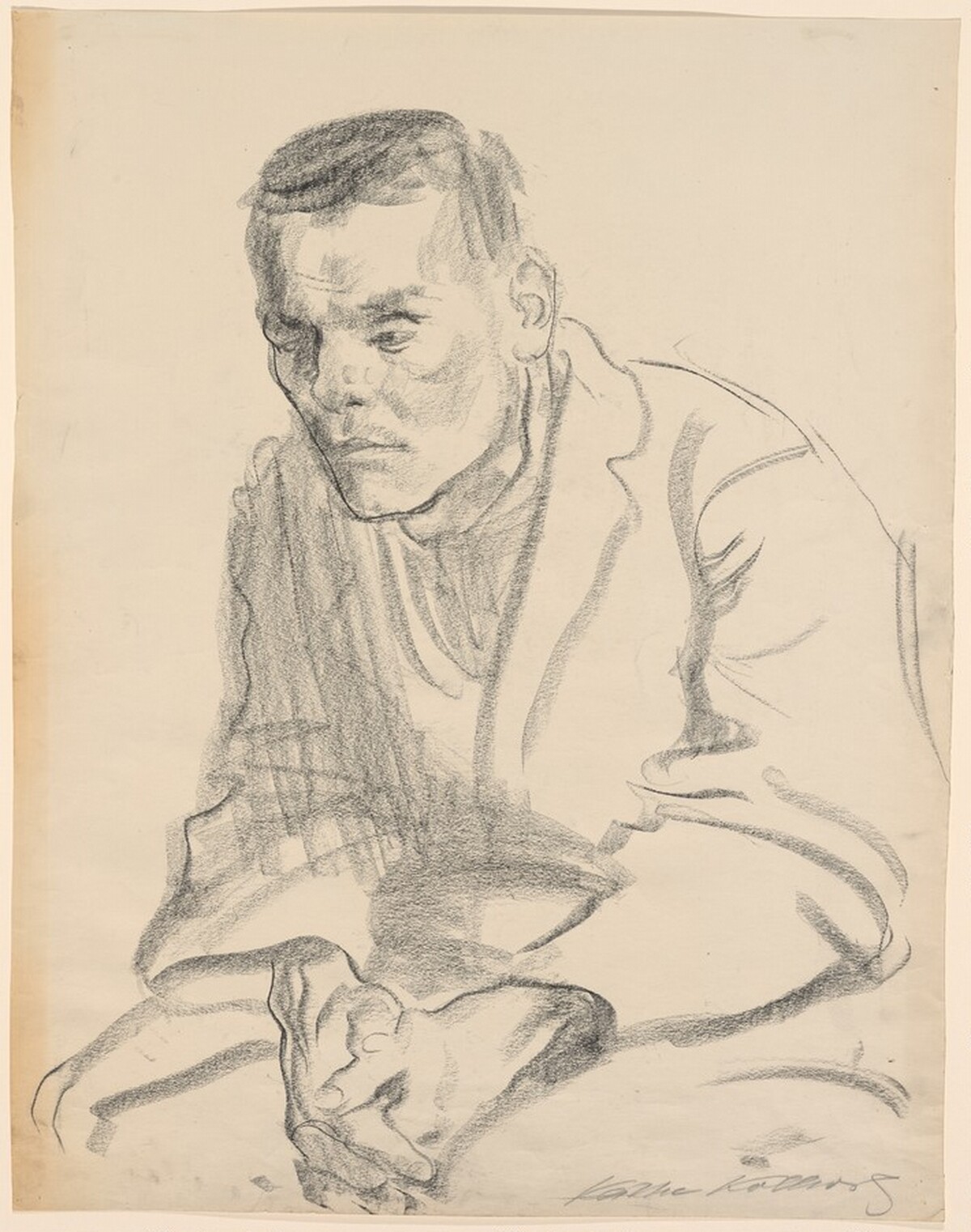 Portrait of a Young Man by Käthe Kollwitz