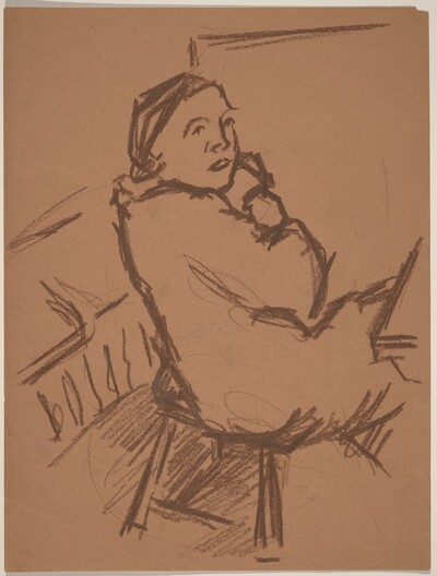 Seated Woman Looking Right