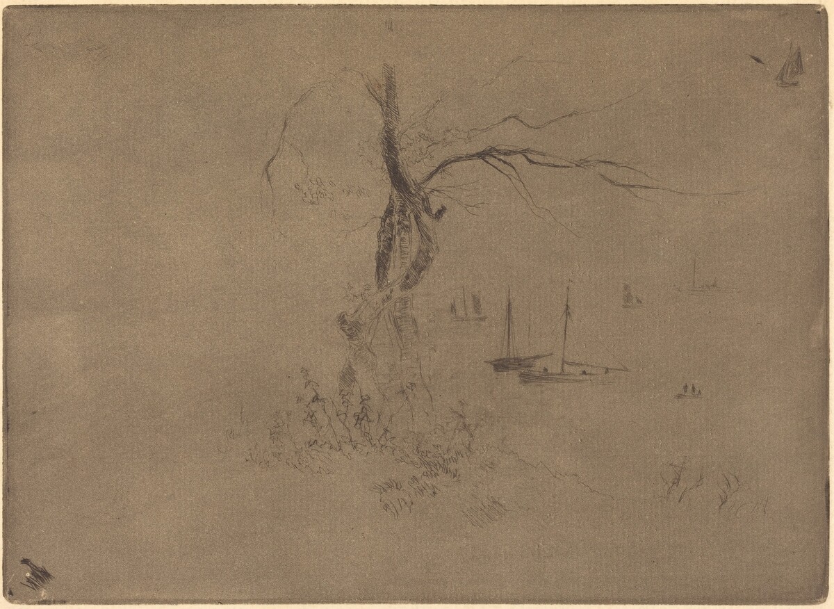 Arbres et Bateaux (Trees and Boats) by Félix-Hilaire Buhot