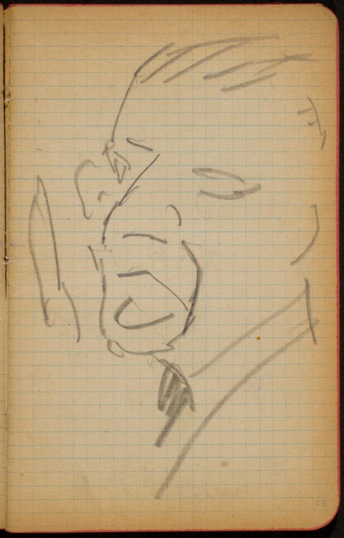 Männliche Bildnisstudie (Male Portrait) [p. 23] by Max Beckmann