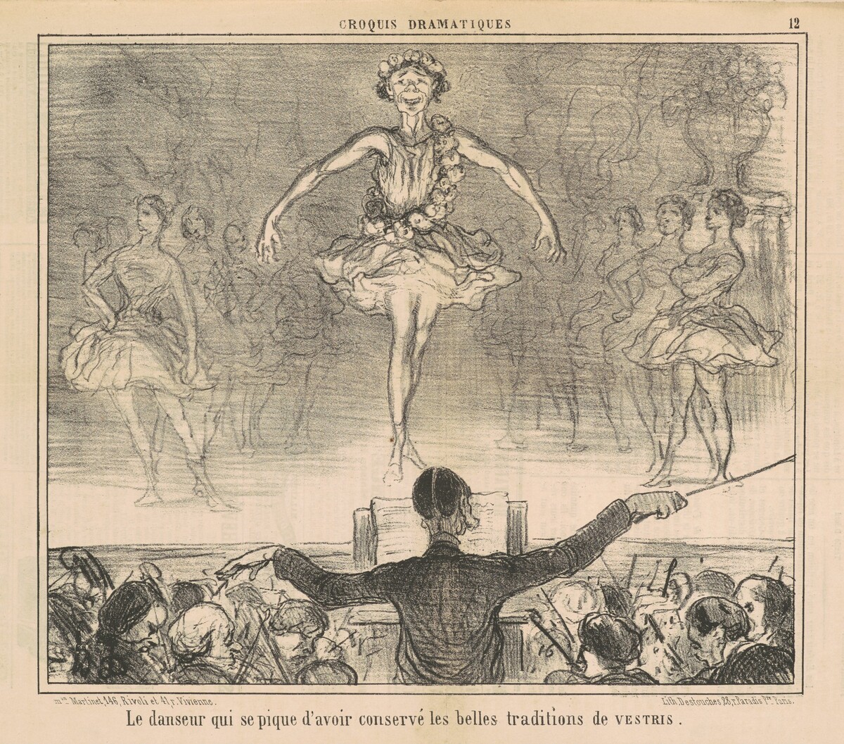 La danseur qui se pique d'avoir conservé ... by Honoré Daumier
