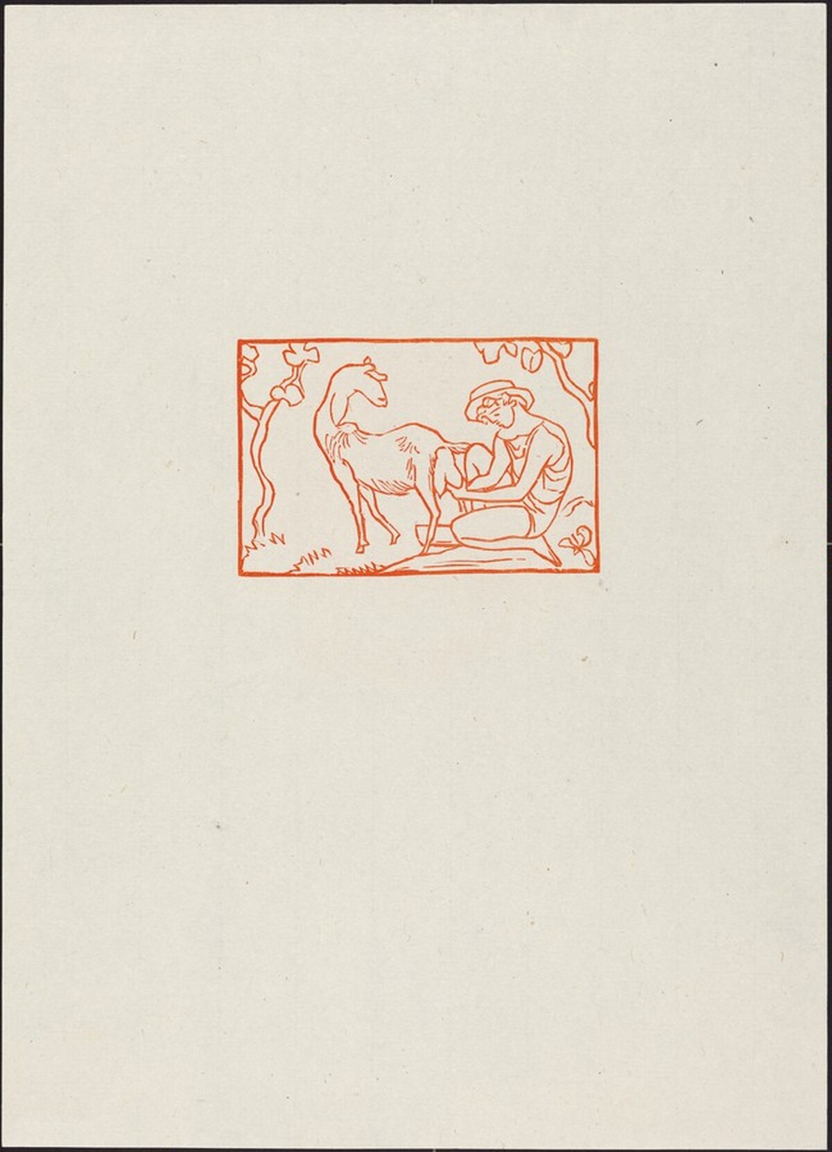 Seventh Eclogue: Thyrsis Milking a Goat (Thyrsis trayant une chevre) by Aristide Maillol