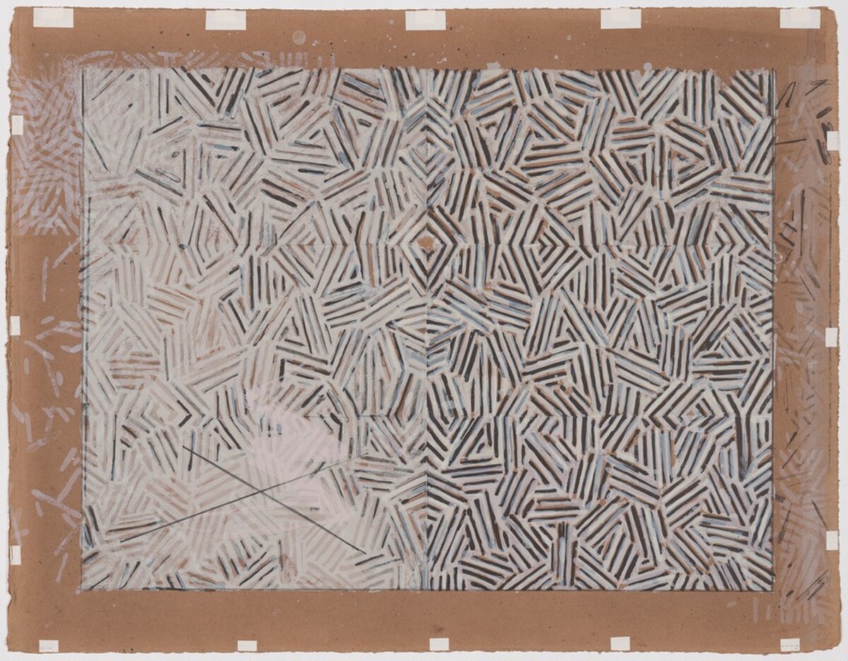 Corpse and Mirror [verso] [trial proof] by Jasper Johns