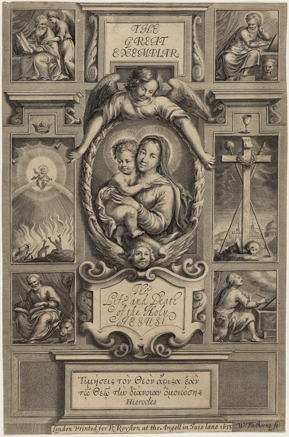 Title Page to Jeremy Taylor, The Great Exemplar by William Faithorne