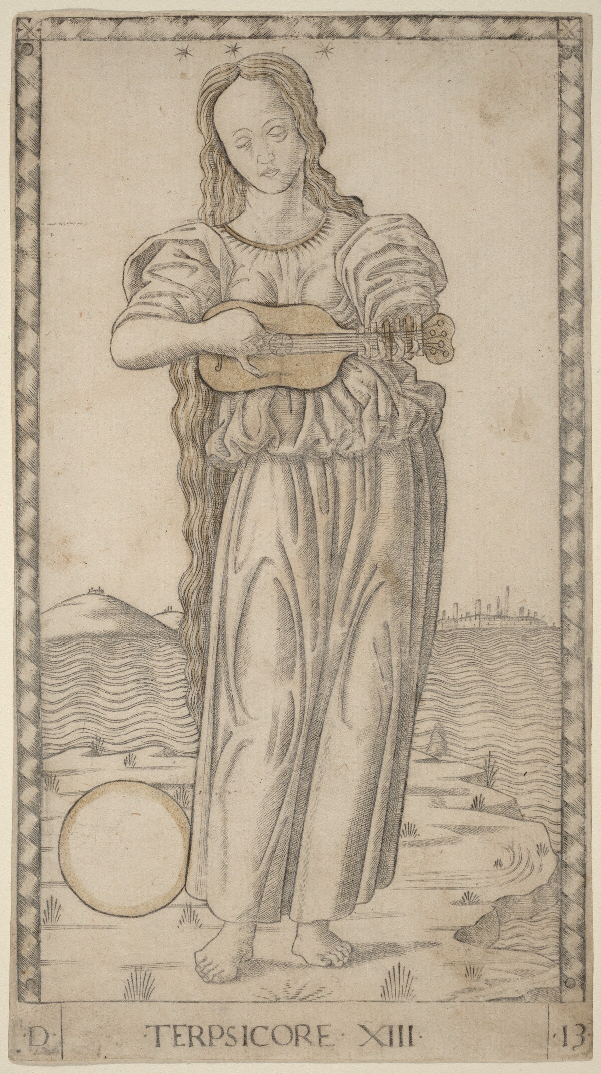 Terpsicore (Terpsichore) by Master of the E-Series Tarocchi