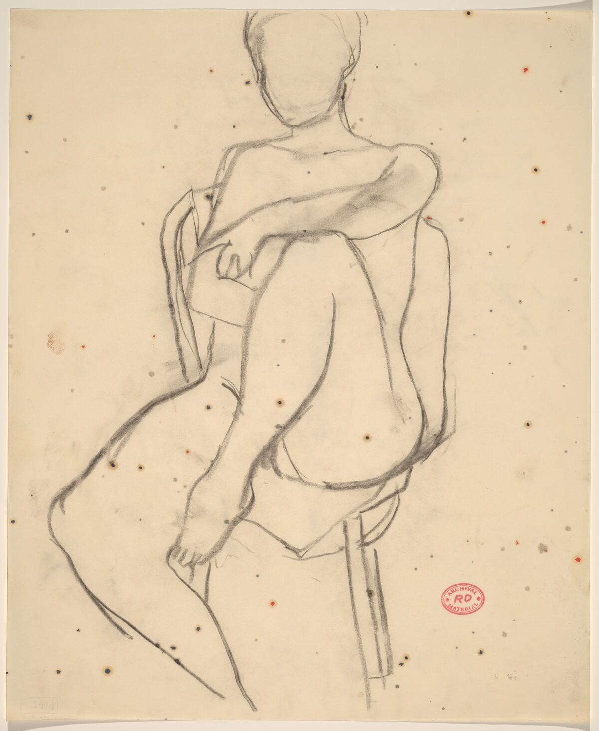 Untitled [seated female nude with left arm resting on knee] by Richard Diebenkorn