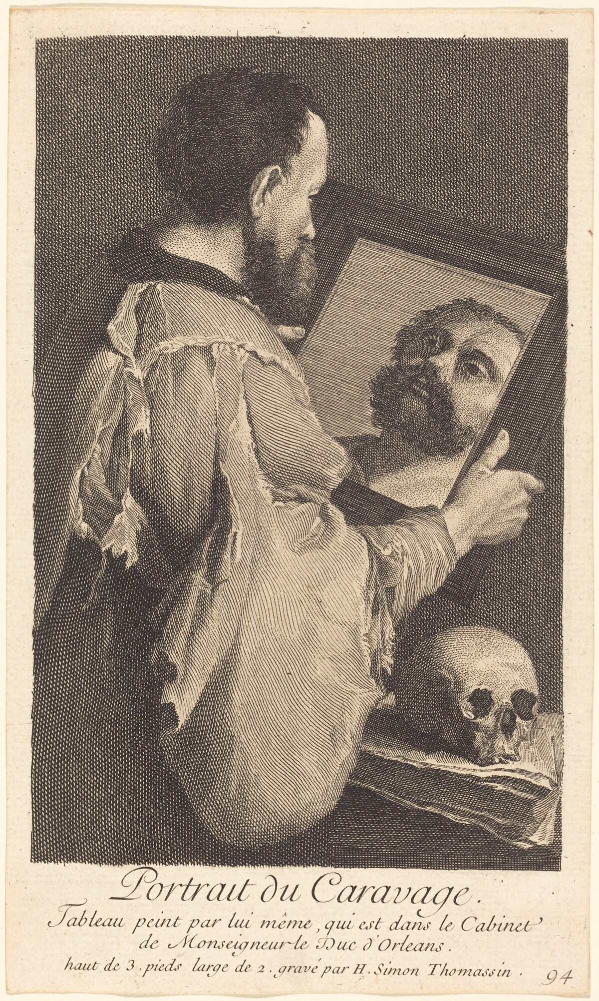 Portrait du Caravage (Portrait of Caravaggio) by Henri Simon Thomassin