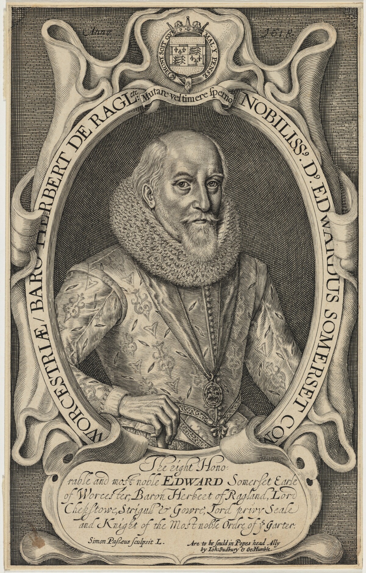 Edward Somerset, Fourth Earl of Worcester by Simon de Passe