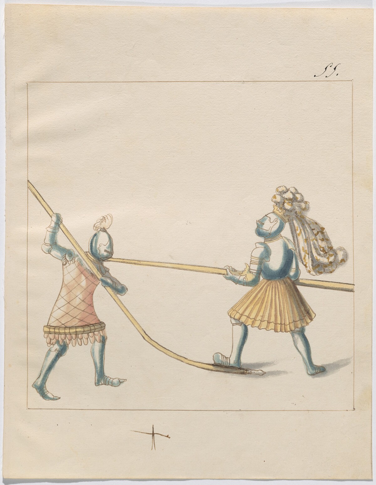Foot Combat with Pikes by German 16th Century