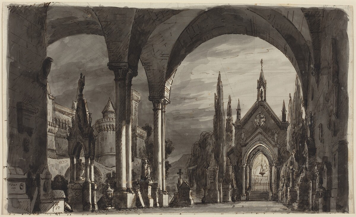 Graveyard of the Ravenswoods, from "Lucia di Lammermoor" by Romolo Liverani