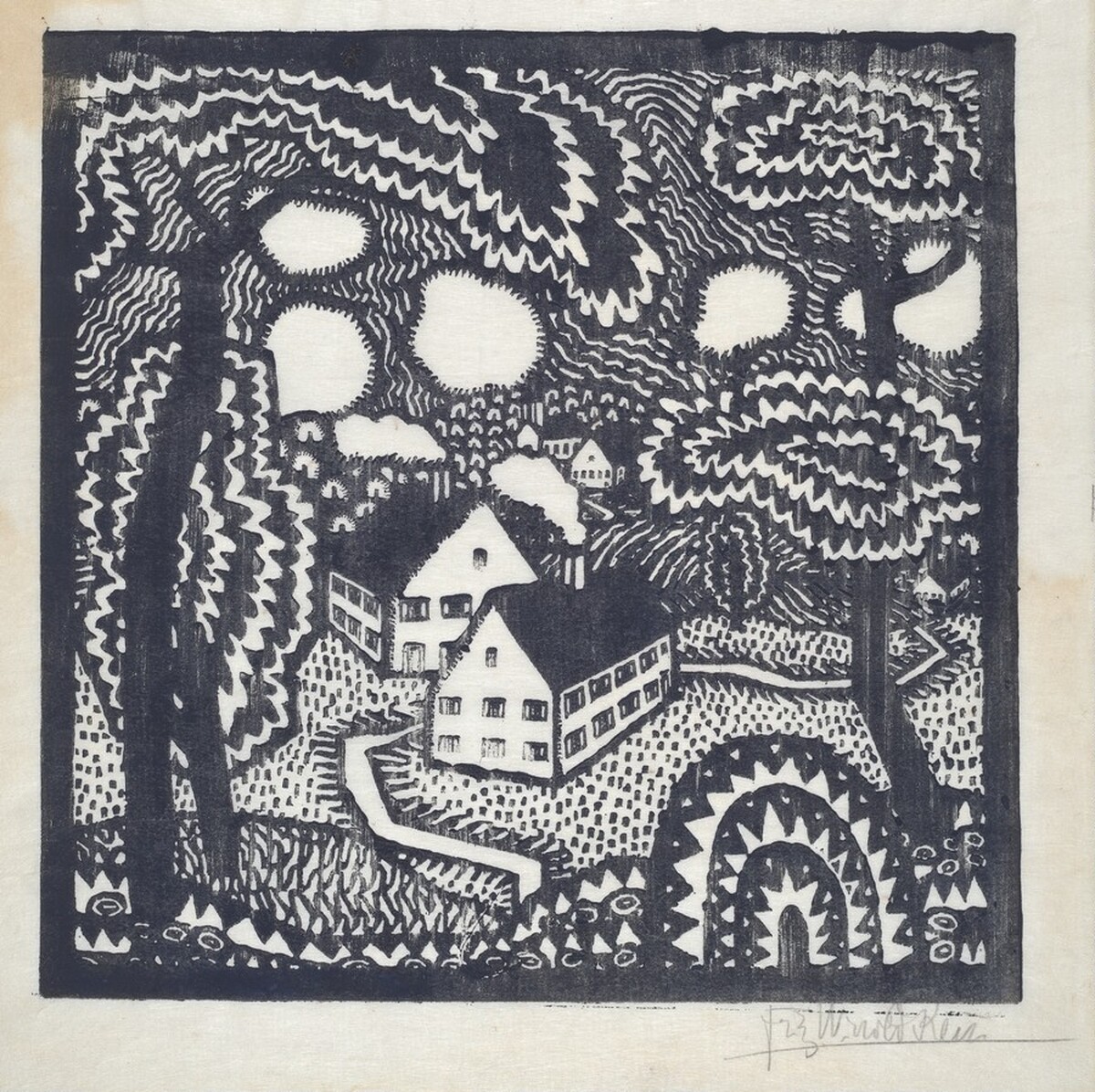 Bavarian Cottages by Fritz Winold Reiss