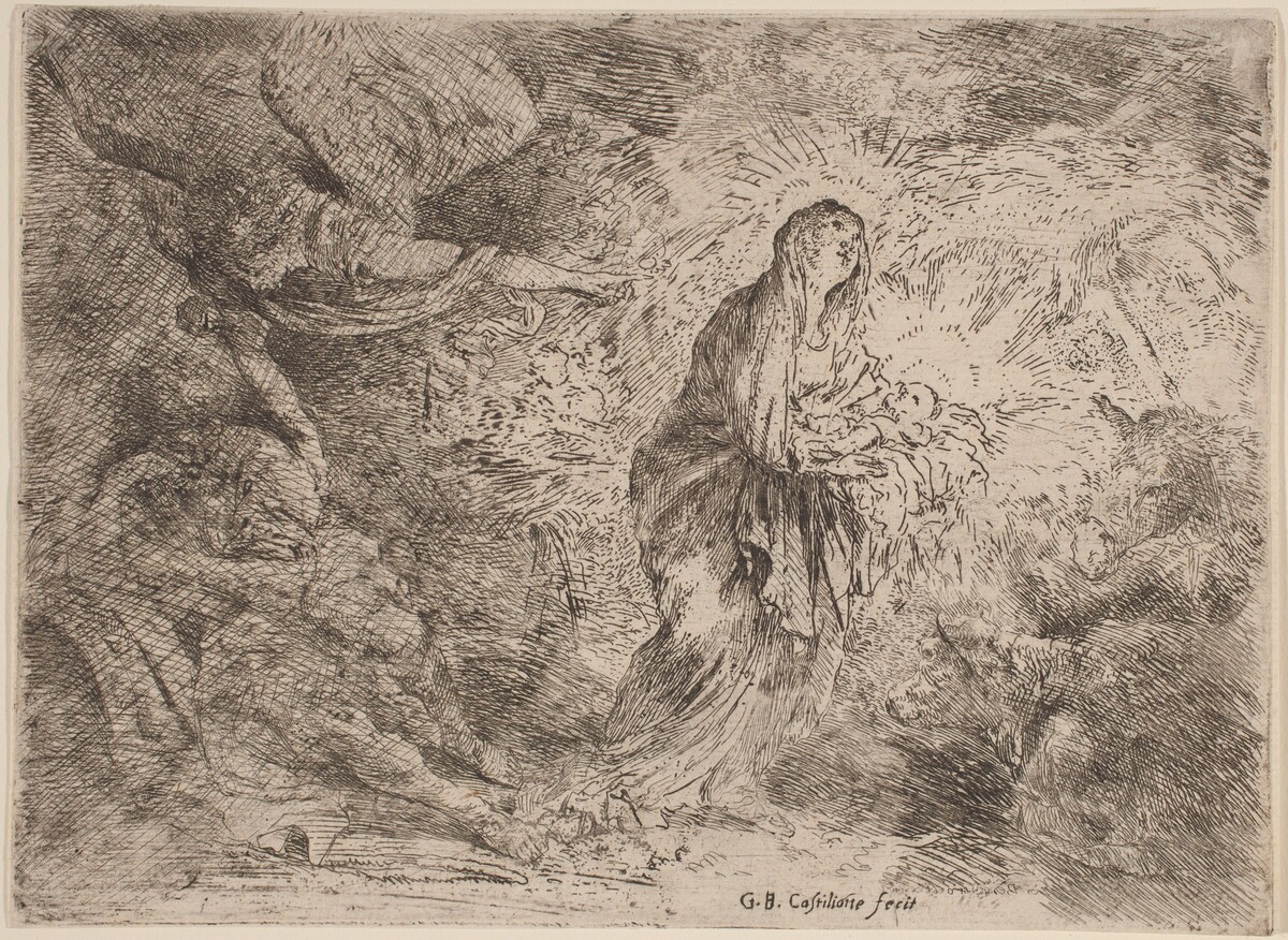 Joseph Awakened by the Angel by Giovanni Benedetto Castiglione