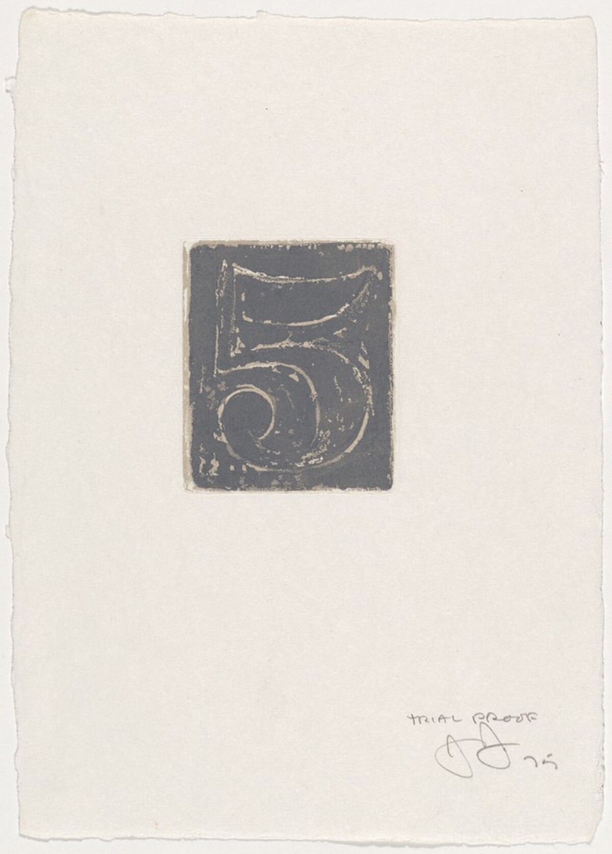 5 [trial proof] by Jasper Johns