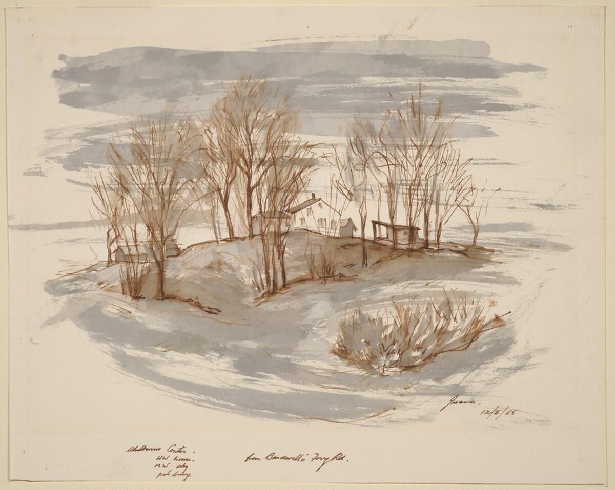 Shelburne Center from Bordwell's Ferry Road by Donald Carlisle Greason