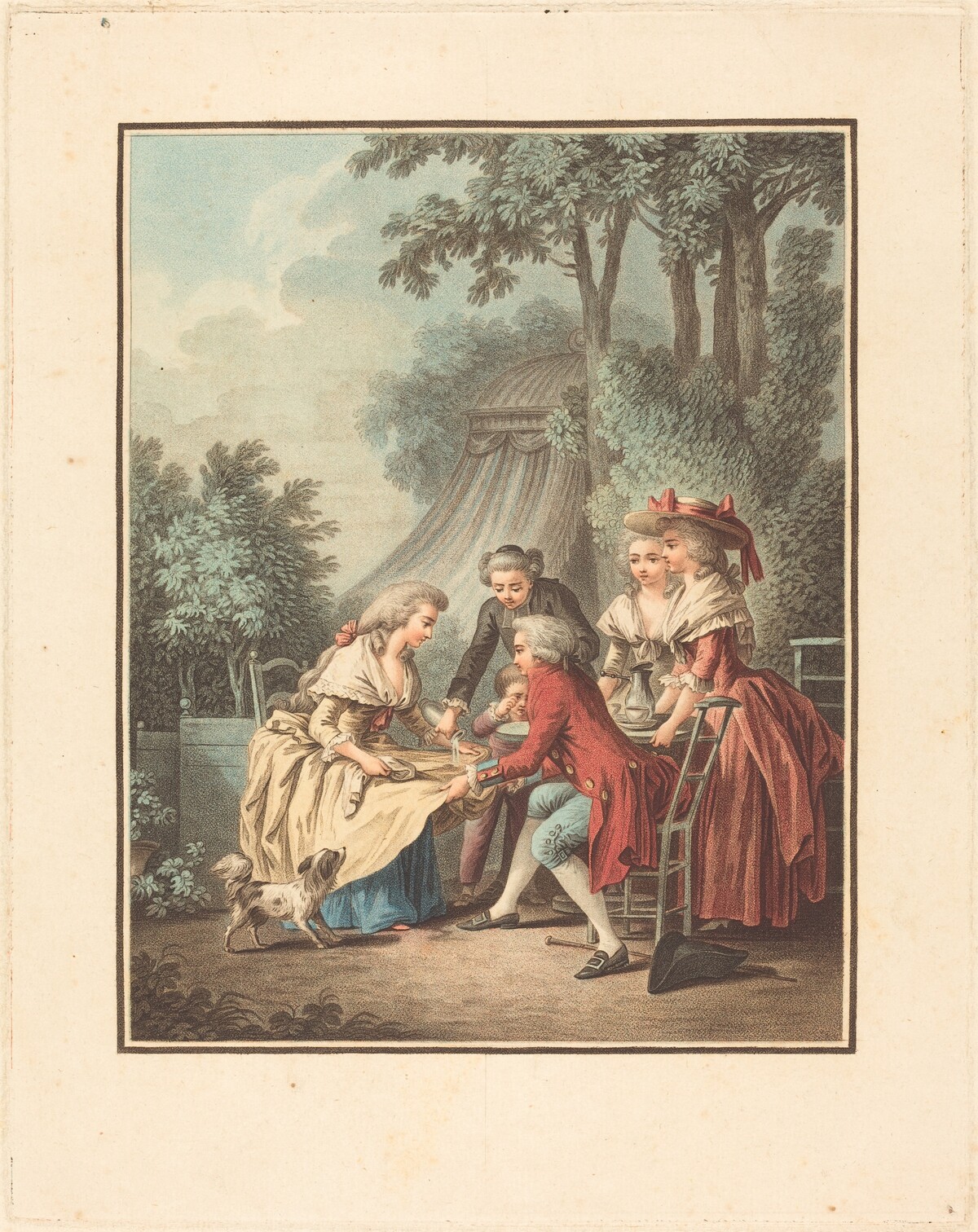 Le Déjeuné by Louis-Marin Bonnet after Jean-Baptiste Hüet, I
