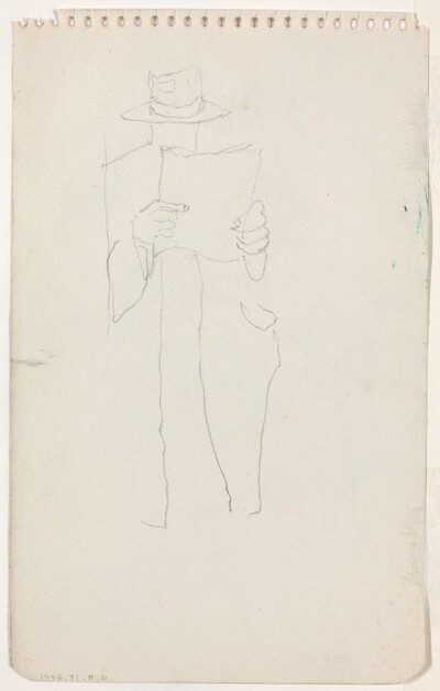 Standing Man Reading [verso]