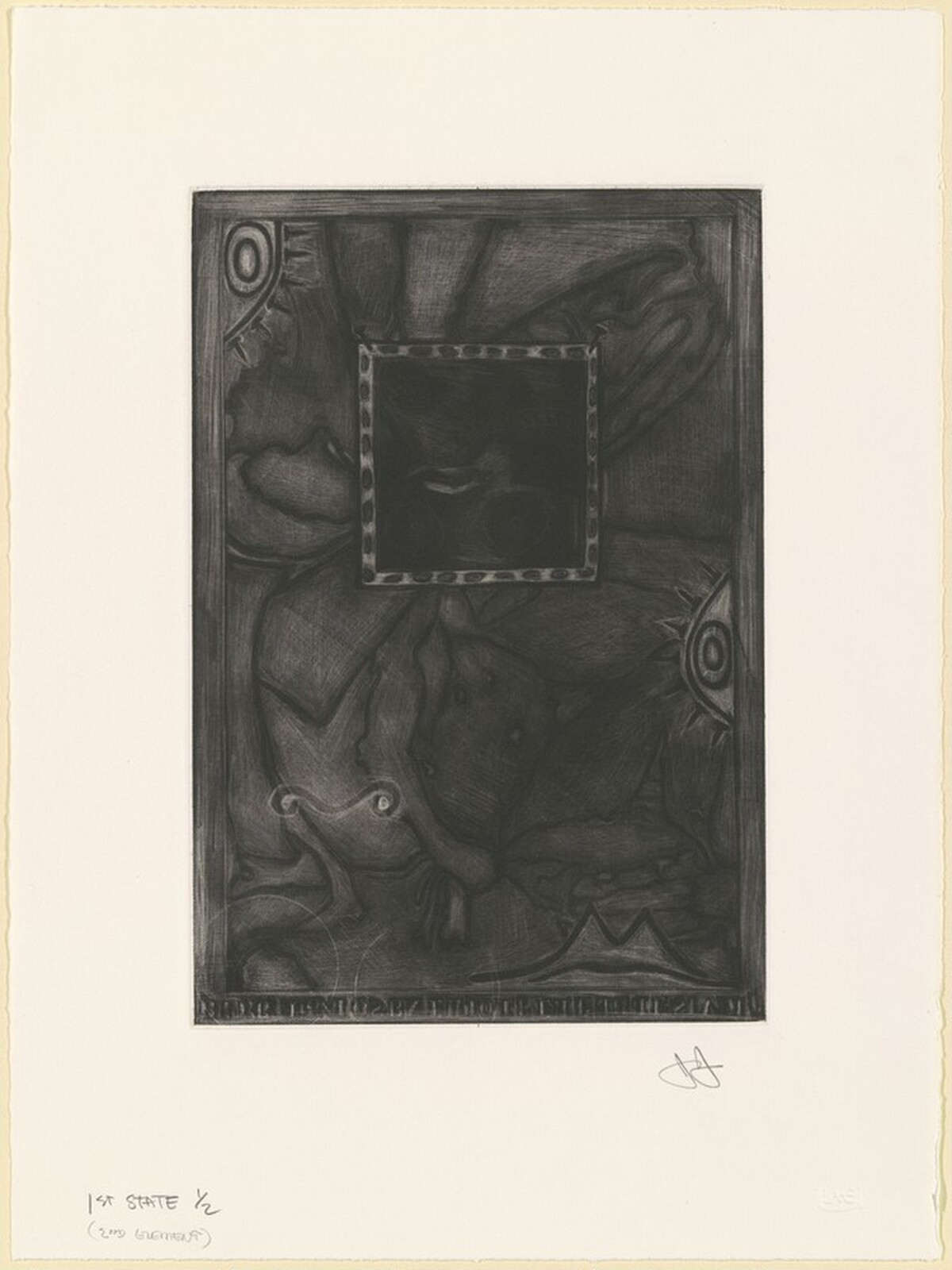Untitled (Purple Mezzotint) [state proof of 1st state] by Jasper Johns
