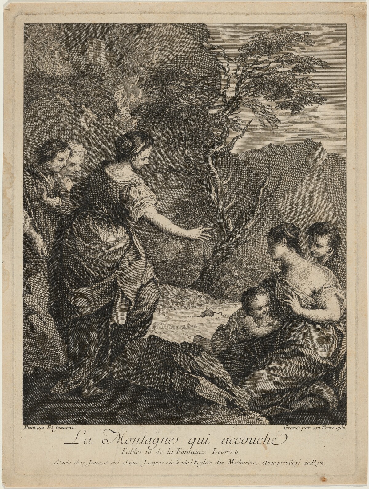 La Montagne qui accouche (The Mountain Giving Birth) by Edme Jeaurat, after Etienne Jeaurat